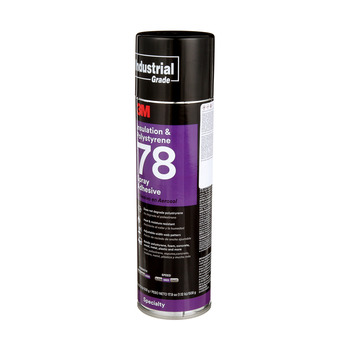 3M Insulation & Polystyrene 78 Spray Adhesive Clear 24 fl oz Can - 41593 - 17.9 oz Net Weight