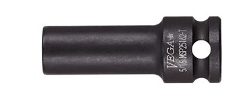 Vega Tools MSP25162-T 5/16 in Long Length Thin Wall Impact Socket - 3/8 in Square Drive - C - Shouldered - 2.0 in Length - 01753