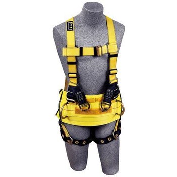 DBI-SALA Delta Yellow Large Vest-Style Body Harness - Polyester Webbing - 648250-16433