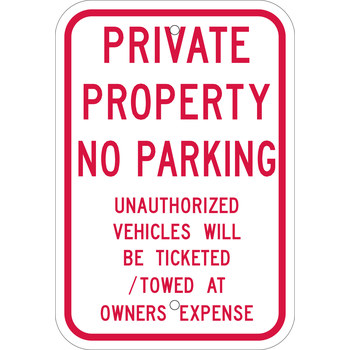 Picture of Brady B-959 Aluminum Rectangle White English Parking Restriction, Permission & Information Sign part number 80077 (Main product image)