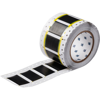 Picture of Brady Permasleeve Black Polyolefin Thermal Transfer 2HT-750-2-BK-S Die-Cut Thermal Transfer Printer Sleeve (Main product image)