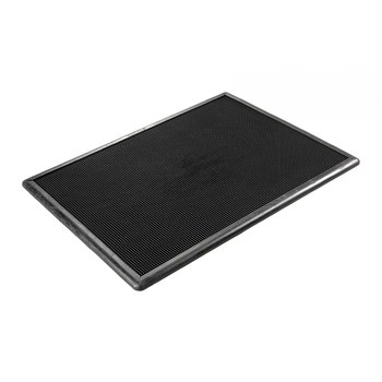 Wearwell Sanitizing Footbath Mat 222.12X16X24BK, 24 in x 16 in, Rubber, Black - 222.12X16X24BK