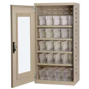 Picture of Akro-Mils ACQV4P42 Akrodrawers 350 lb Putty Powder Coated, Textured Steel 18 ga Non-Stackable Secure Mini-Cabinet (Main product image)