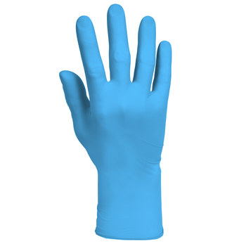 Ansell KleenGuard G10 Flex Blue Large Nitrile Powder Free Disposable Gloves - 3 mil Thick - 54334