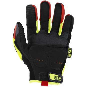 Mechanix Wear Hi-Viz M-Pact D4-36 Fluorescent Yellow Medium TPR Work Gloves - ANSI A4 Cut Resistance - SMP-X91-009