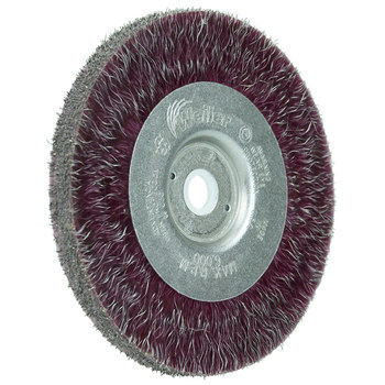 Weiler Polyflex 35084 Wheel Brush - 4 in Dia - Encapsulated Crimped Steel Bristle