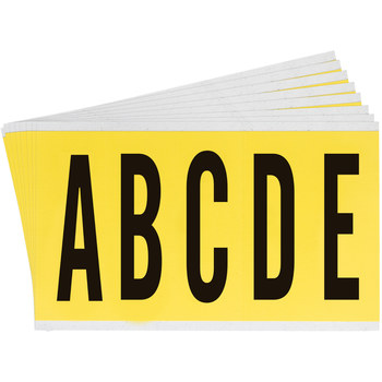 Picture of Brady 34 Series Black on Yellow Indoor Vinyl Cloth 34 Series 3460-LTR KIT Letters Label Kit (Main product image)
