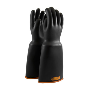 Picture of PIP Novax 159-4-16 Black/Orange 12 Rubber Full Fingered Work Gloves (Main product image)