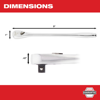 Milwaukee 48-22-9005 Ratchet - Chrome Vanadium Steel - 9 in