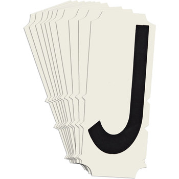 Picture of Brady Quik-Align Black Outdoor Vinyl 6450-J Letter Label (Main product image)