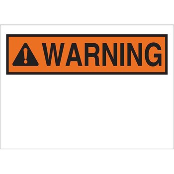 Picture of Brady B-120 Fiberglass Reinforced Polyester Orange English Preprinted Header part number 69825 (Main product image)