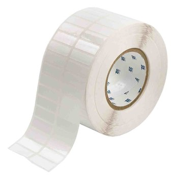 Picture of Brady White Polyester Thermal Transfer THT-37-422-10 Die-Cut Thermal Transfer Printer Label Roll (Main product image)