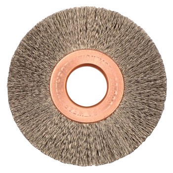 Weiler 15443 Wheel Brush - 2 in Dia - Crimped Steel Bristle