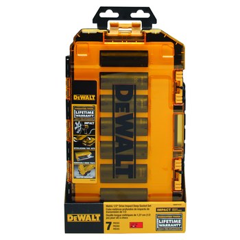 Dewalt DWMT74737 Deep Impact Socket Set CR 440 Steel 1 2 in 6