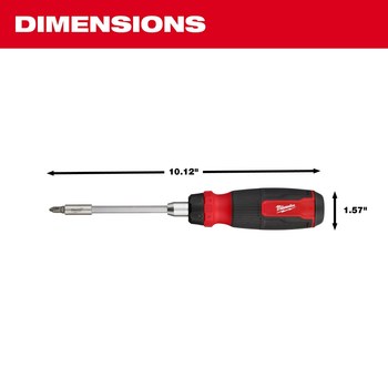 Milwaukee Hex 48-22-2903 14-in-1 Ratcheting Multi-Bit Screwdriver - 10 in - 63047