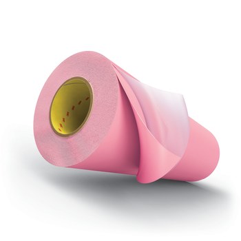 3M Cushion-Mount E1920H Pink Flexographic Plate Mounting Tape - 24 in Width x 25 yd Length - 22 mil Thick - Polycoated Polyester Liner - 07567