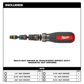 Milwaukee SHOCKWAVE Impact Duty Impact Multi-Nut Driver, Steel