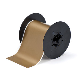 Picture of Brady Gold Indoor / Outdoor Vinyl Thermal Transfer B30C-4000-595-GD Continuous Thermal Transfer Printer Label Roll (Main product image)