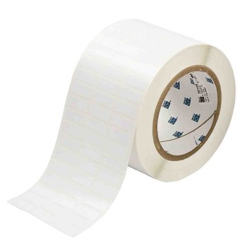 Picture of Brady White Polyester Thermal Transfer THT-3-422-10 Die-Cut Thermal Transfer Printer Label Roll (Main product image)