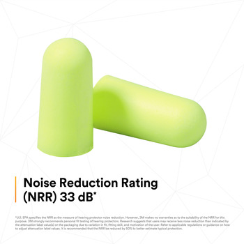 3M E-A-Rsoft Yellow Neons Ear Plugs 12063 - Size Medium