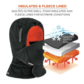 Ergodyne N-Ferno 6878 Black Universal Polyester Cold Weather Head Liner - 720476-16878