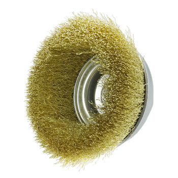 Weiler Cup Brush 14606, Brass, 5 in | RSHughes.com