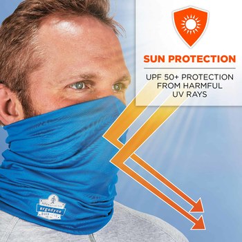 Ergodyne Chill-Its 6487 Blue Neck Gaiter Multi-Band - 720476-42129