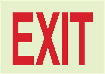 Picture of Brady Bradyglo B-347 Polyester / Polystyrene Rectangle Green English Exit Sign part number 80282 (Main product image)