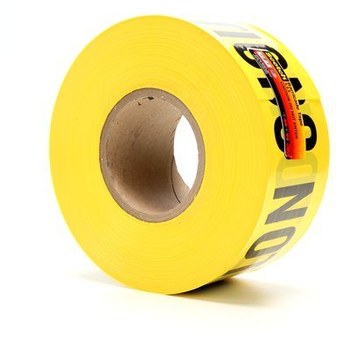 3M Scotch 333 Yellow Warning Tape - Pattern/Text = CAUTION DO NOT ENTER - 3 in Width x 1000 ft Length - 3 mil Thick - 58374