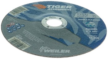 Weiler Tiger Aluminum Cutting Wheel 58209 - 6 in - Aluminum Oxide - 60 - S