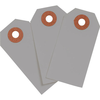 Picture of Brady Gray Rectangle Cardstock 102106 Blank Tag (Main product image)