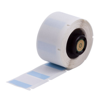 Picture of Brady Blue / Clear Self-Extinguishing, Self-Laminating Vinyl Thermal Transfer PTL-19-427-BL Die-Cut Thermal Transfer Printer Label Roll (Main product image)