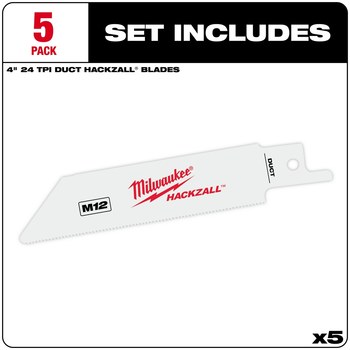 Milwaukee HACKZALL Reciprocating Saw Blade 49-00-5424 - 10 TPI - 0.75 in Width x 0.05 in Thick - Bi-Metal
