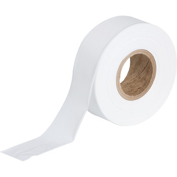 Brady White Flagging Tape - 1.18 in Width x 300 ft Length - 58342
