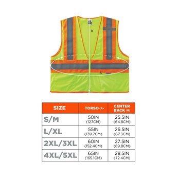 Ergodyne Glowear High-Visibility Vest 8230Z 21325 - Size Large/XL - High-Visibility Lime