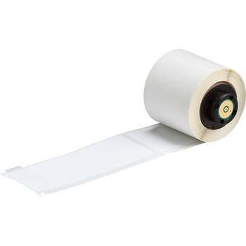 Picture of Brady White Polyester Thermal Transfer PTL-114-490 Die-Cut Thermal Transfer Printer Label Roll (Main product image)
