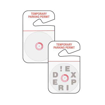 Picture of Brady Red on White Pre-Printed Vehicle Hang Tag (Main product image)