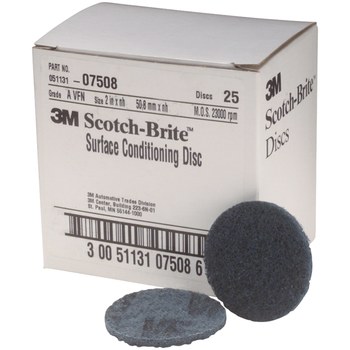 3M Scotch-Brite Hook & Loop Disc 07508 - Aluminum Oxide - 2 in - Very Fine