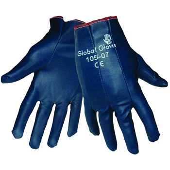 Picture of Global Glove 105 Blue 8 Nitrile Impregnated Full Fingered Work Gloves (Main product image)