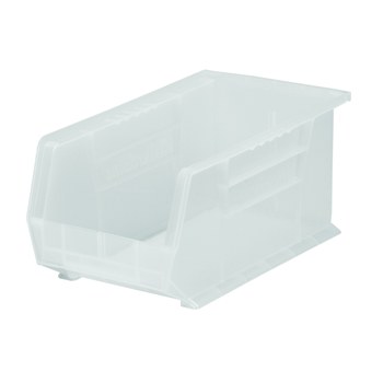 Picture of Akro-Mils 30240SCLAR Akrobin 60 lb Clear Industrial Grade Polymer Hanging / Stacking Storage Bin (Main product image)