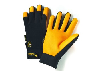 Picture of West Chester Pro Series 86400 Black/Yellow Large Grain Deerskin Leather Full Fingered Work Gloves (Main product image)