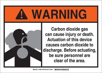 Picture of Brady B-120 Fiberglass Reinforced Polyester Rectangle White English Chemical Warning Sign part number 106062 (Main product image)