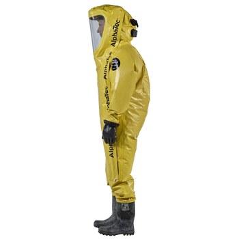 Ansell AlphaTec Chemical Protective Suit 66SUPER ASYF30244100000005 - Size XL - Yellow - ANSELL 836203