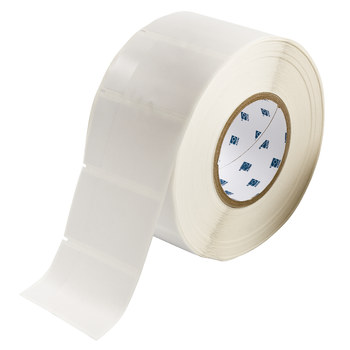 Picture of Brady Clear / White Self-Extinguishing, Self-Laminating Vinyl Thermal Transfer THT-66-427-1.5 Die-Cut Thermal Transfer Printer Label Roll (Main product image)