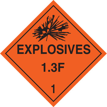 Picture of Brady B-120 Fiberglass Reinforced Polyester Square Orange English Truck Placards Sign part number 63355 (Main product image)