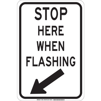 Picture of Brady B-555 Aluminum Rectangle White English Stop Signs, Traffic Control Signs & Banners Sign part number 129459 (Main product image)