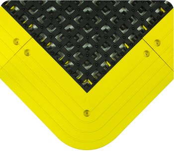 Picture of Wearwell Ergodeck Black PVC Raised Squares Anti-Slip Mat (Main product image)