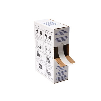 Picture of Brady Clear / White Self-Extinguishing, Self-Laminating Vinyl Thermal Transfer BPTL-23-427 Die-Cut Thermal Transfer Printer Label Roll (Main product image)