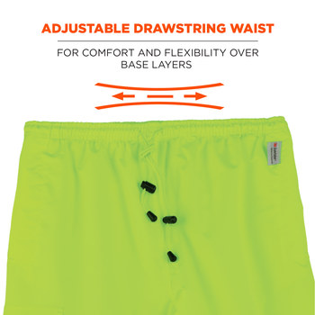 Ergodyne Glowear Rain Pants 8915 24424 - Size Large - High-Visibility Lime