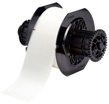 Picture of Brady Clear / White Self-Laminating Polyester Thermal Transfer B33-139-461 Die-Cut Thermal Transfer Printer Label Roll (Main product image)